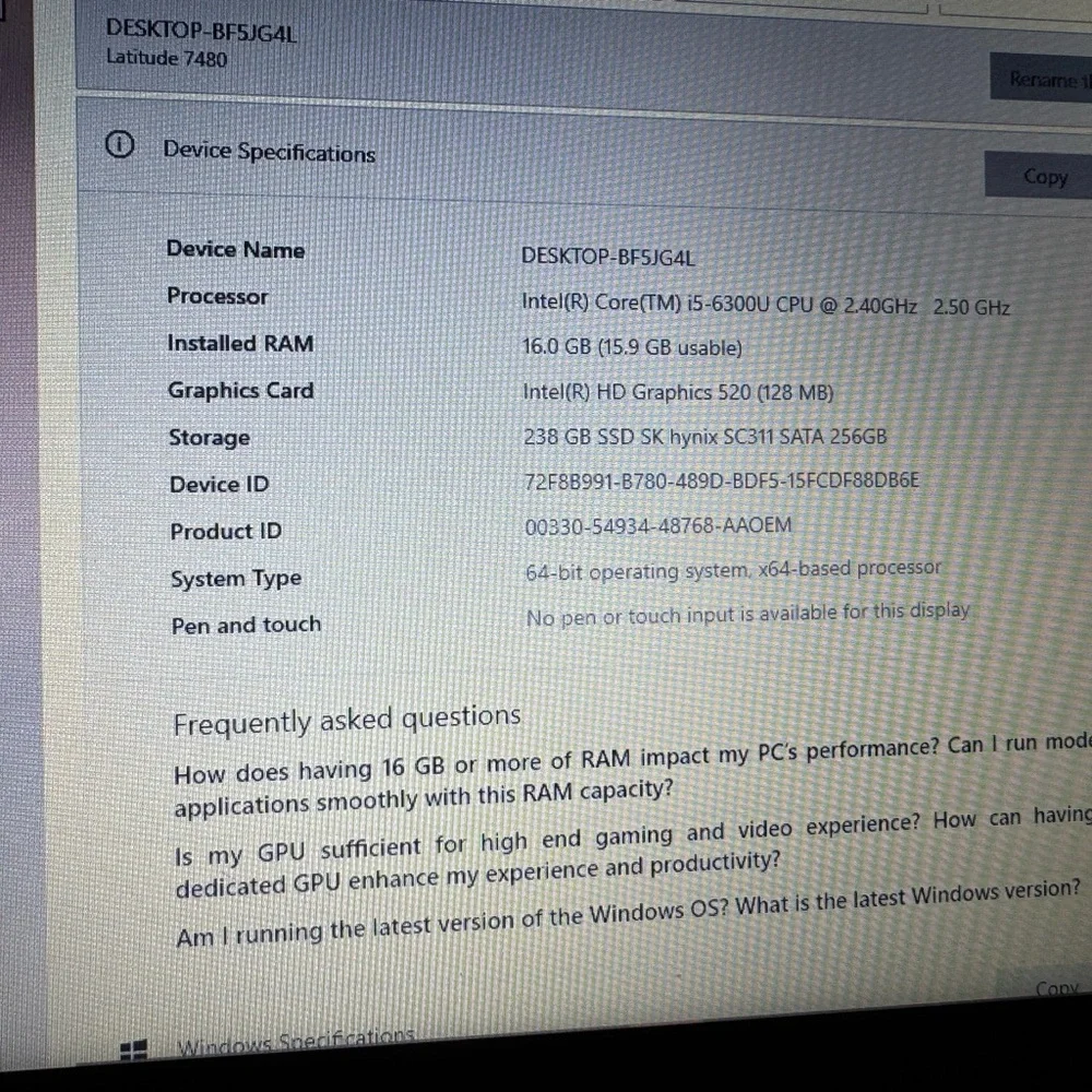 Dell Sleek Black Laptop